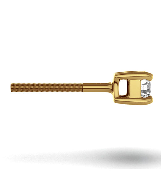Diamond Stud Earrings 3mm 18K Gold - 0.20CT - Premium